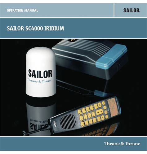 thrane sailor sc4000 iridium manual